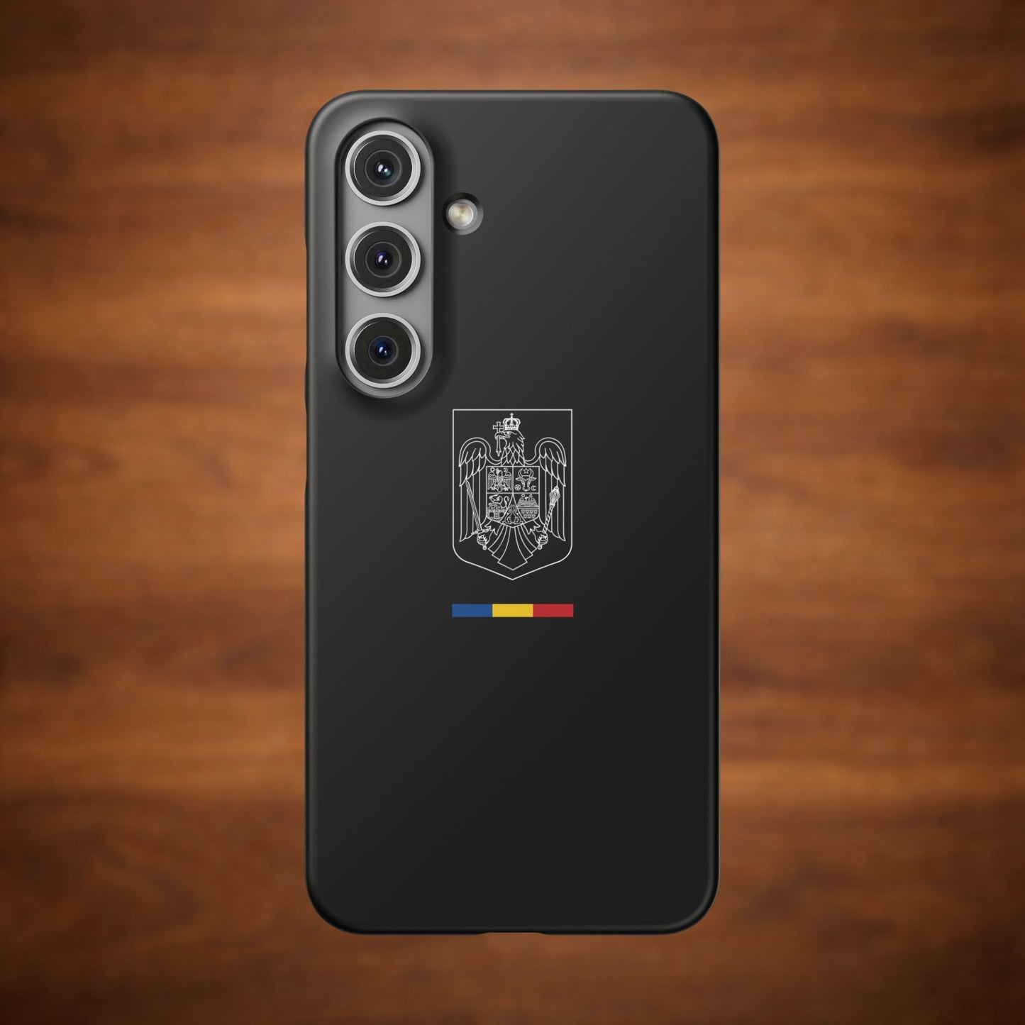 Husă cu stema României alb-negru si tricolor