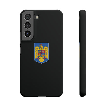 Husă rigidă neagră - Stema României color