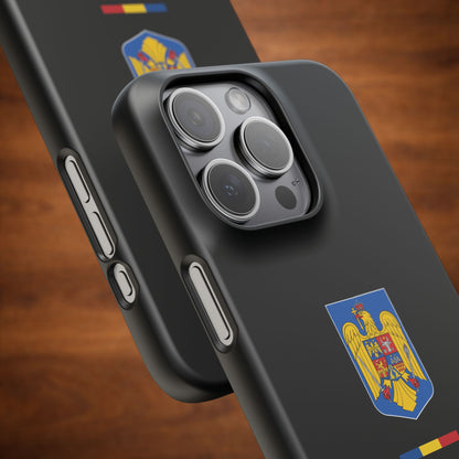 Husă cu stema României (color) și tricolor