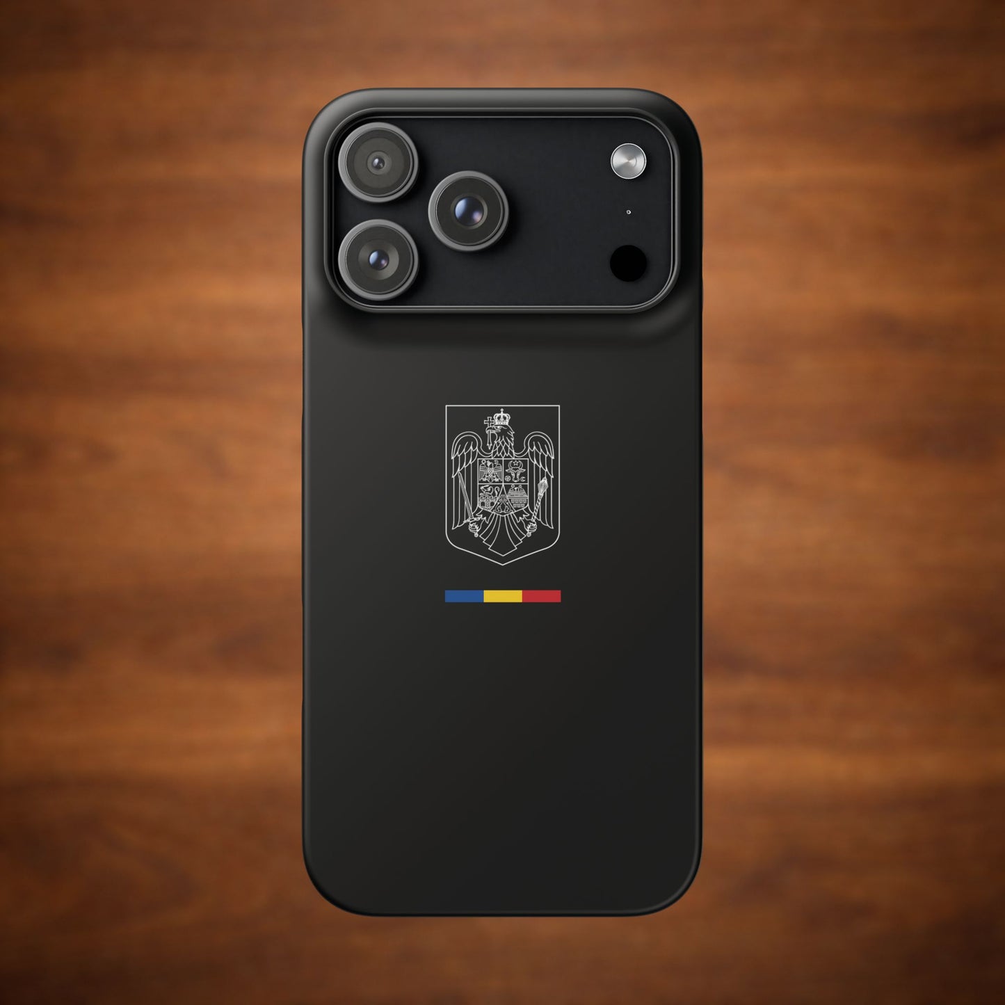 Husă cu stema României alb-negru si tricolor