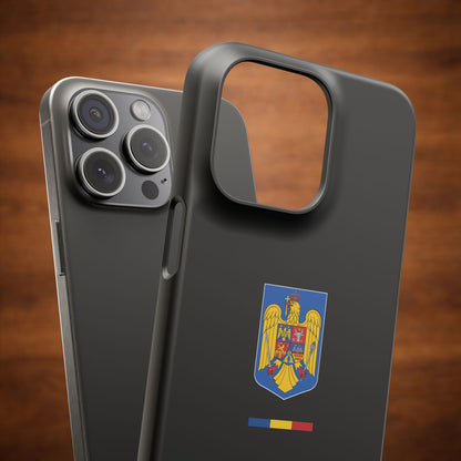 Husă cu stema României (color) și tricolor