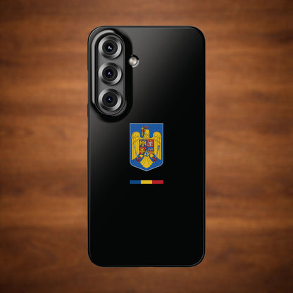 Husă cu stema României (color) și tricolor