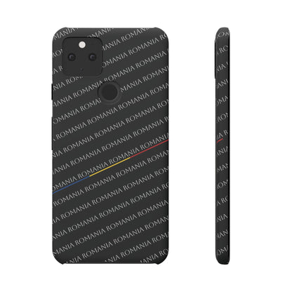 Husă neagră inscripționată cu România si tricolor