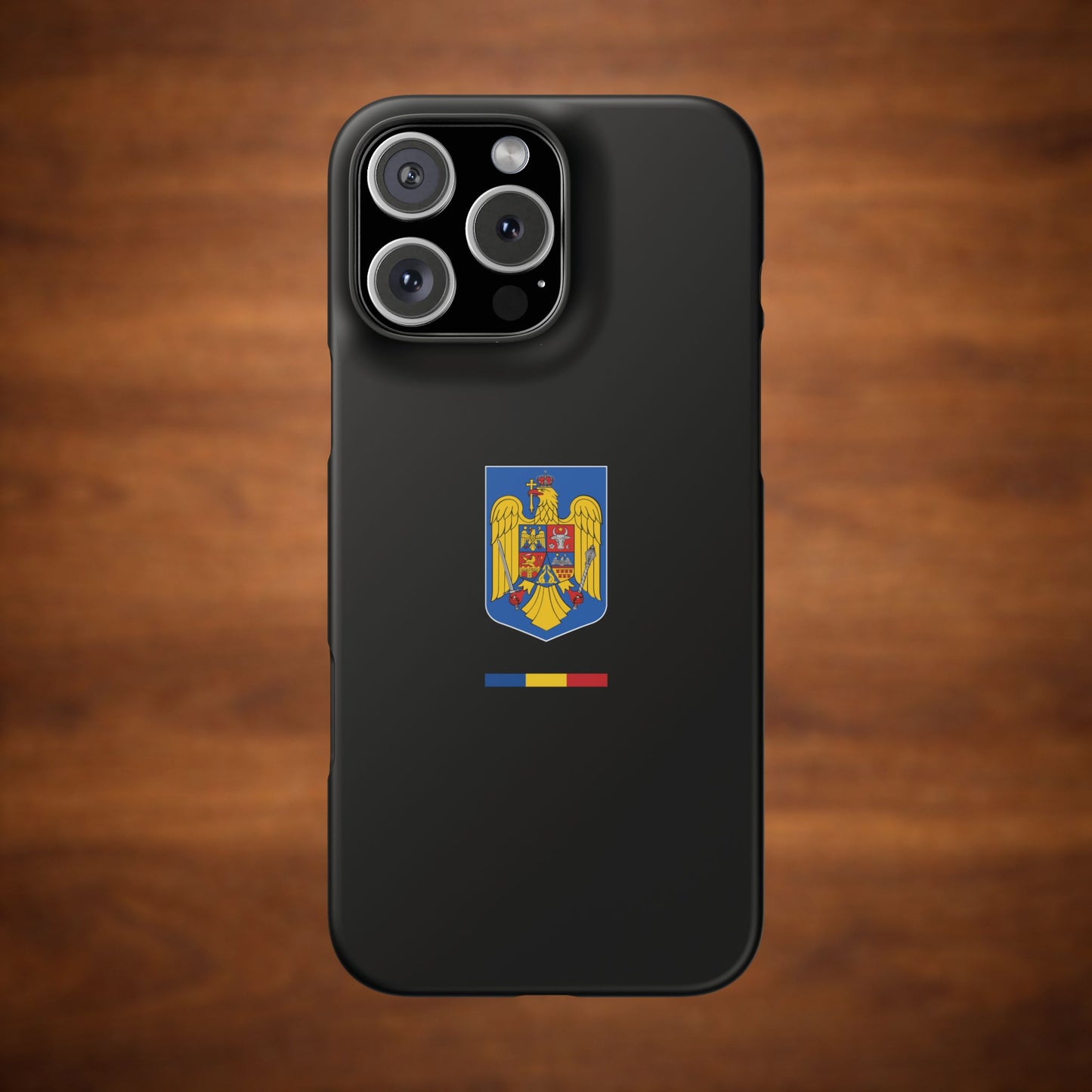 Husă cu stema României (color) și tricolor