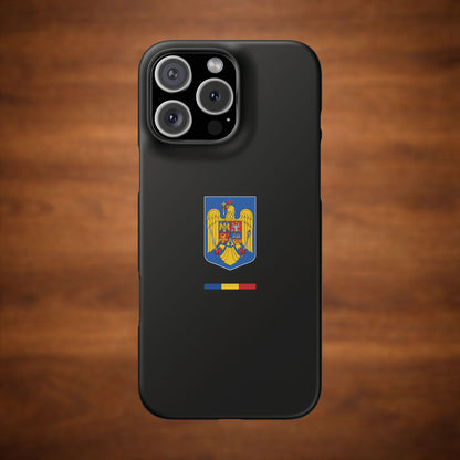 Husă cu stema României (color) și tricolor