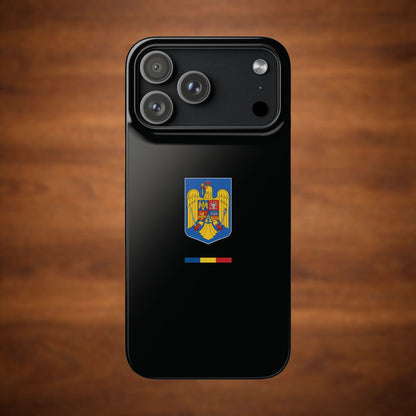 Husă cu stema României (color) și tricolor