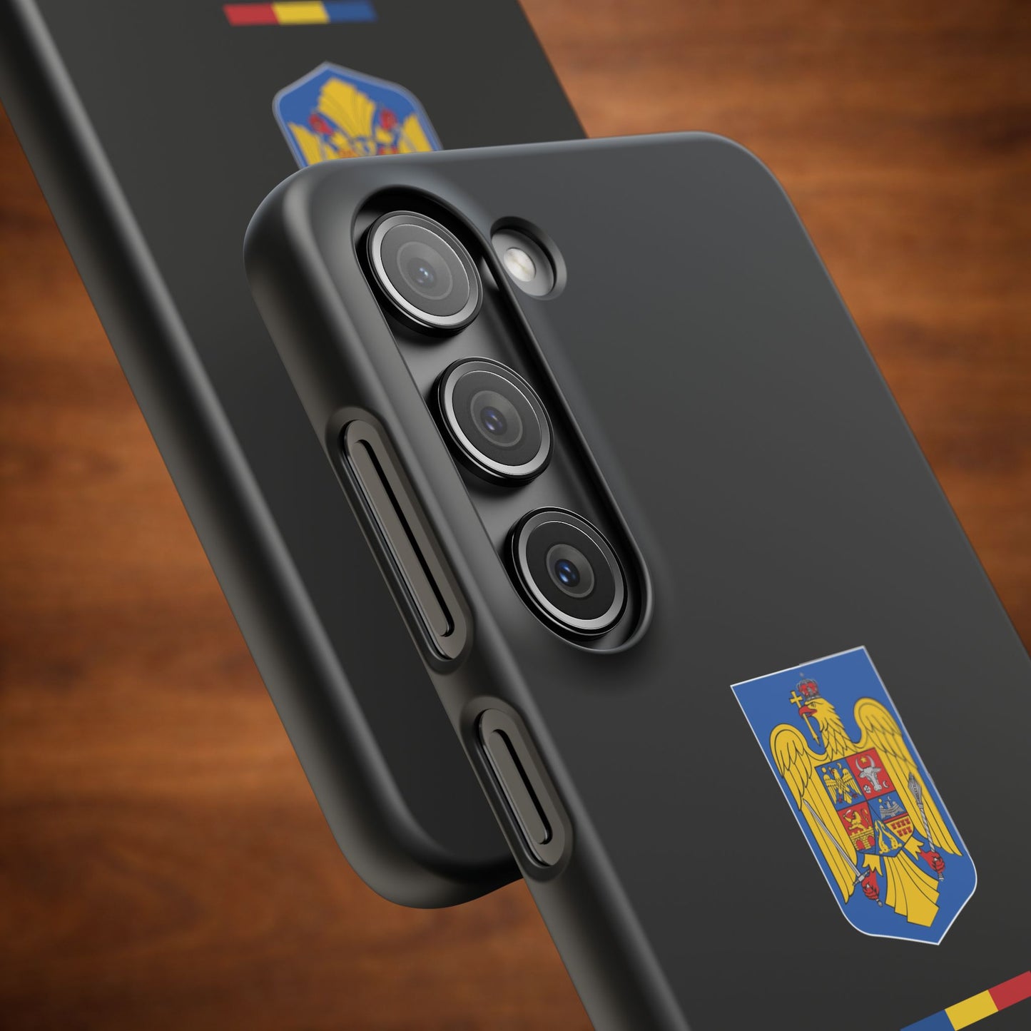 Husă cu stema României (color) și tricolor