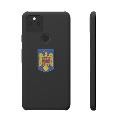 Husă rigidă neagră - Stema României color