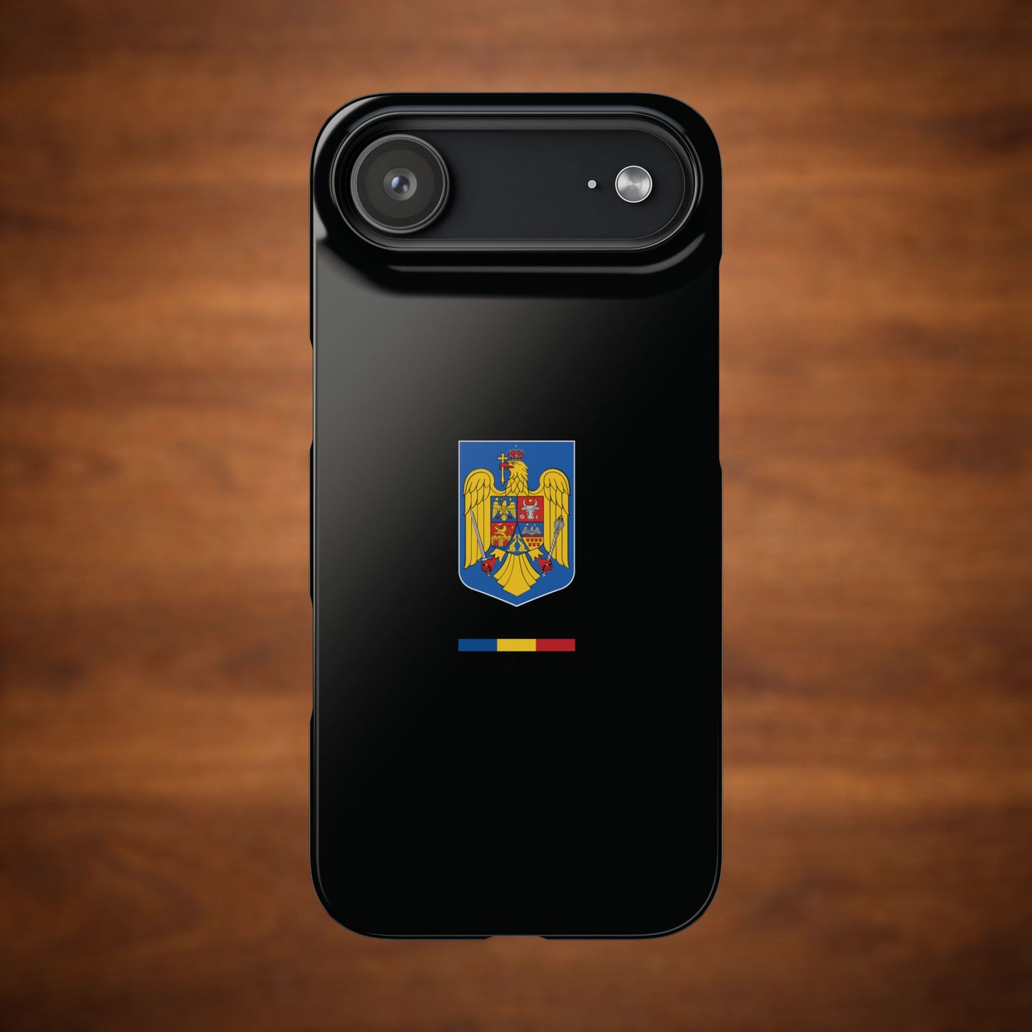 Husă cu stema României (color) și tricolor