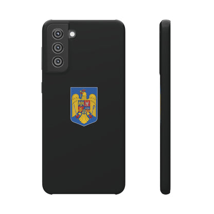 Husă rigidă neagră - Stema României color