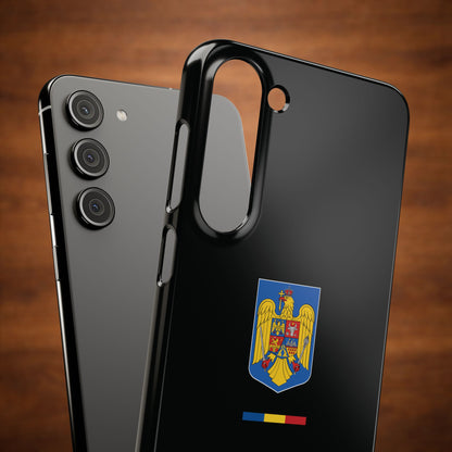 Husă cu stema României (color) și tricolor