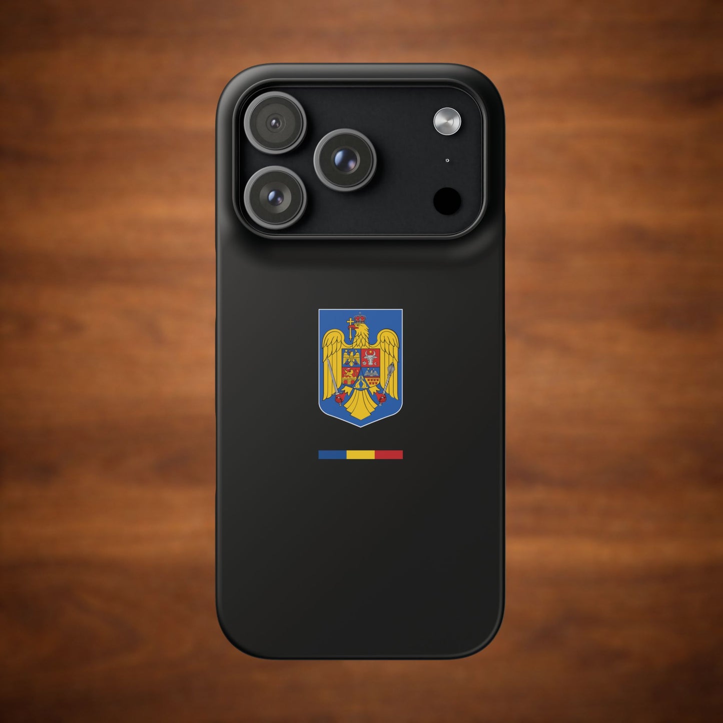 Husă cu stema României (color) și tricolor