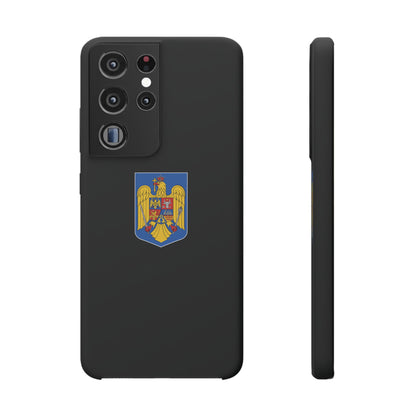 Husă rigidă neagră - Stema României color