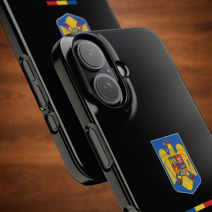 Husă cu stema României (color) și tricolor