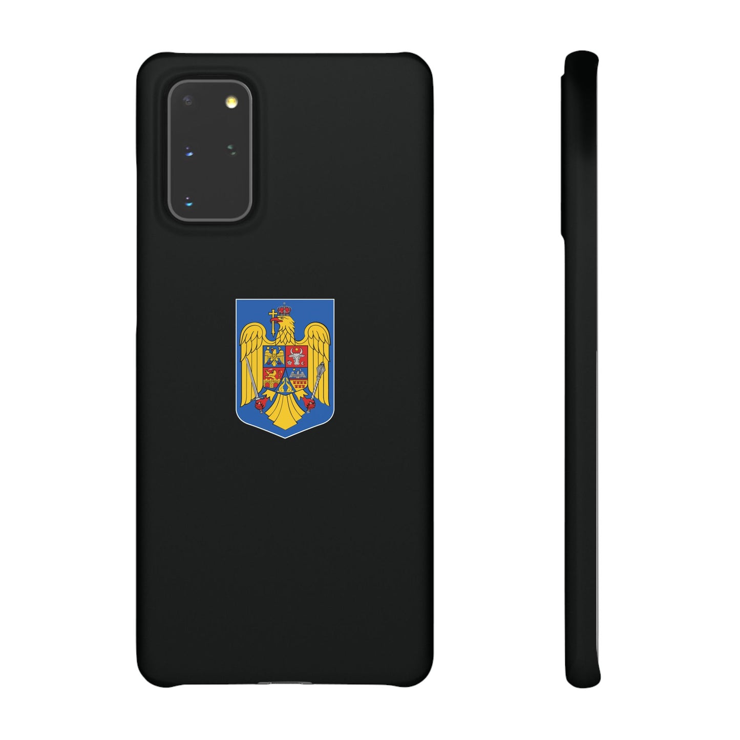 Husă rigidă neagră - Stema României color