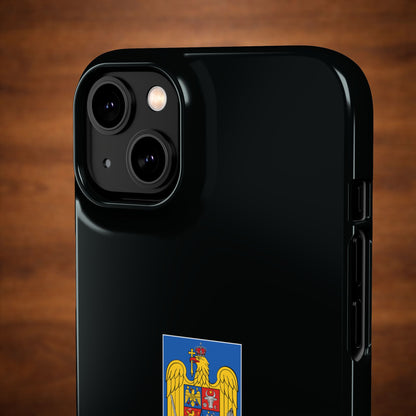 Husă cu stema României (color) și tricolor