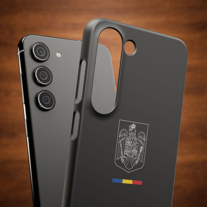 Husă cu stema României alb-negru si tricolor