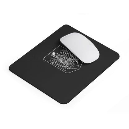 Mouse pad negru cu stema României