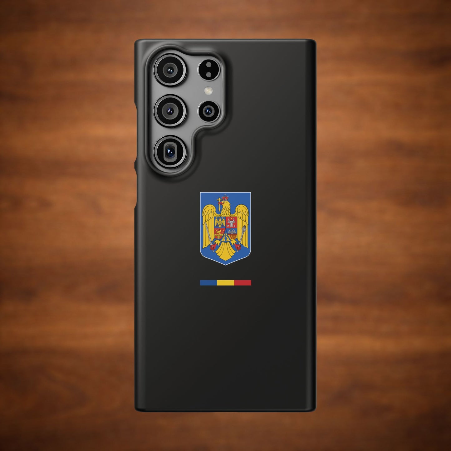 Husă cu stema României (color) și tricolor