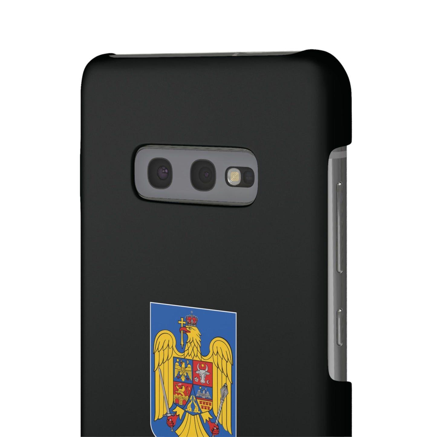 Husă rigidă neagră - Stema României color