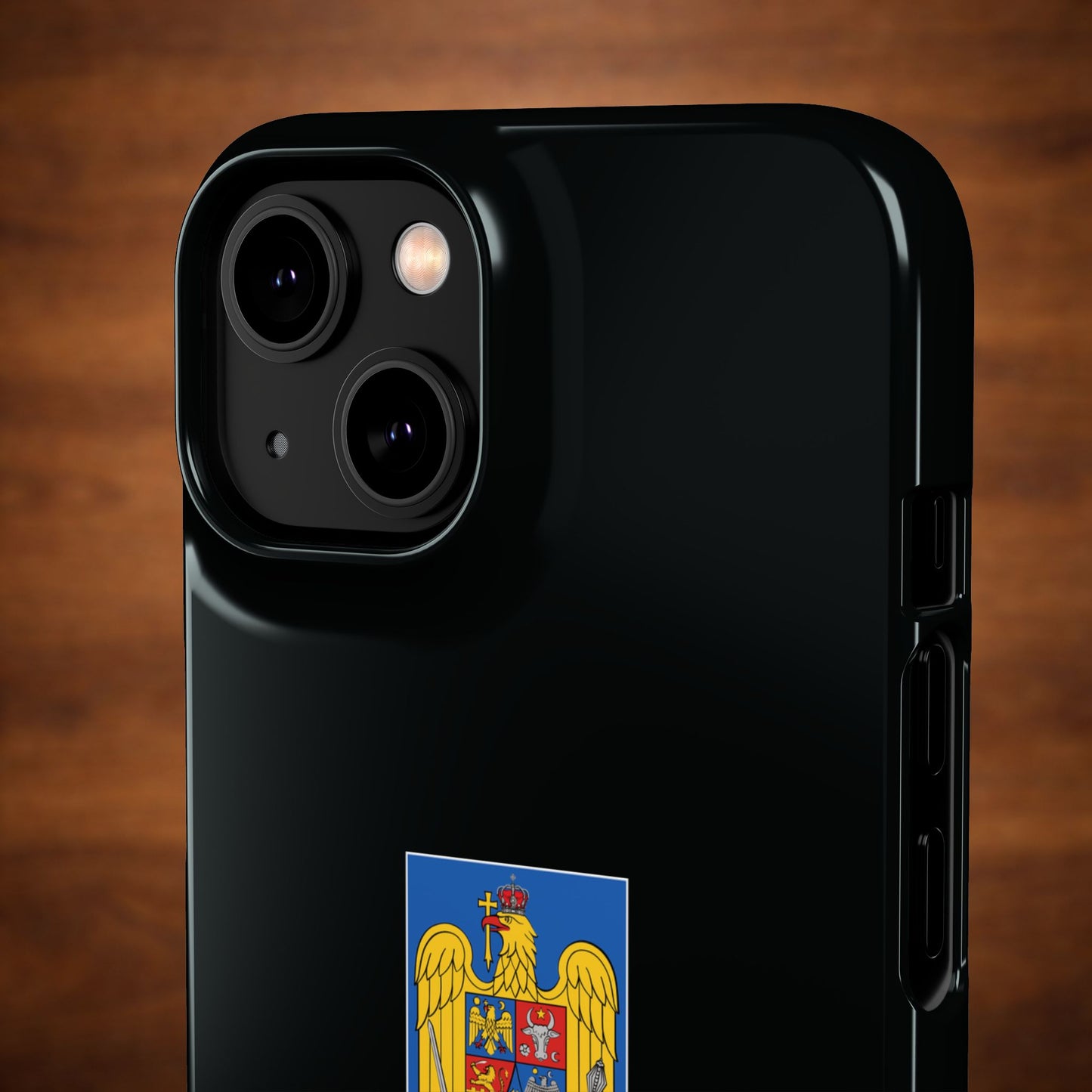 Husă cu stema României (color) și tricolor