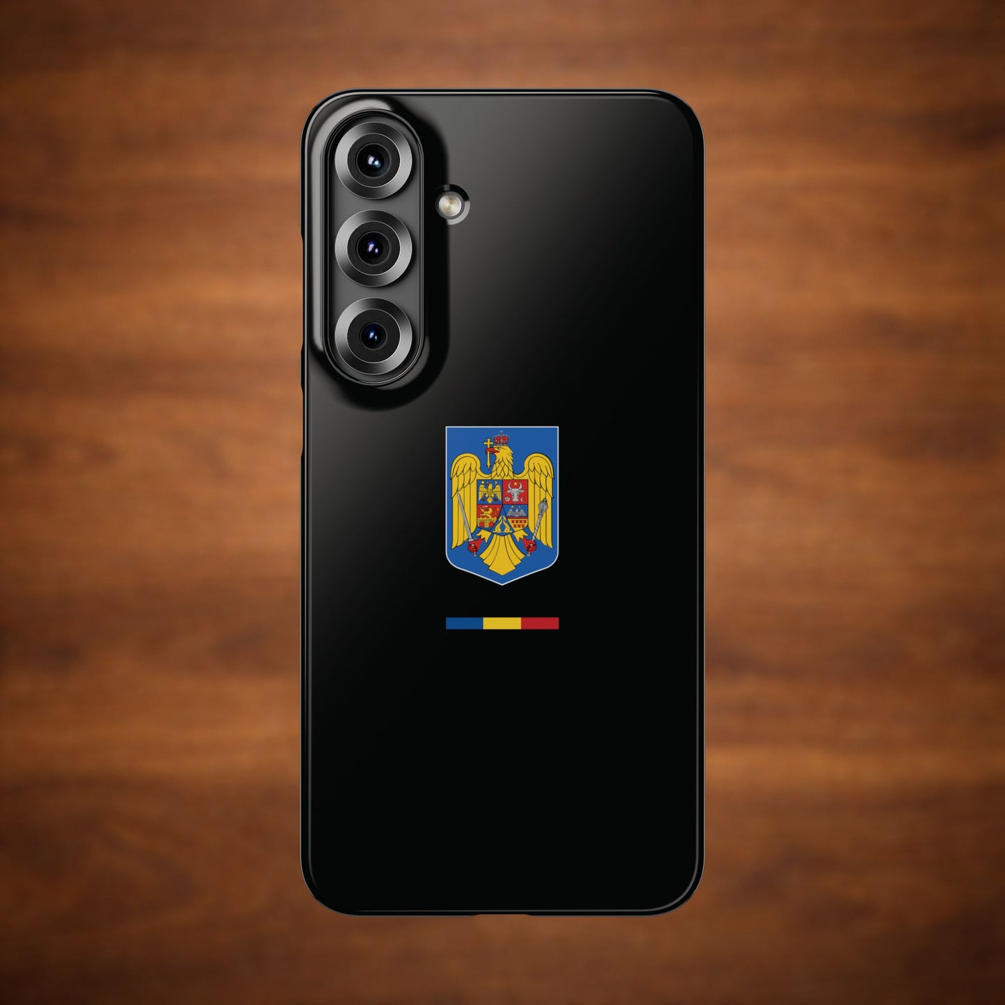 Husă cu stema României (color) și tricolor