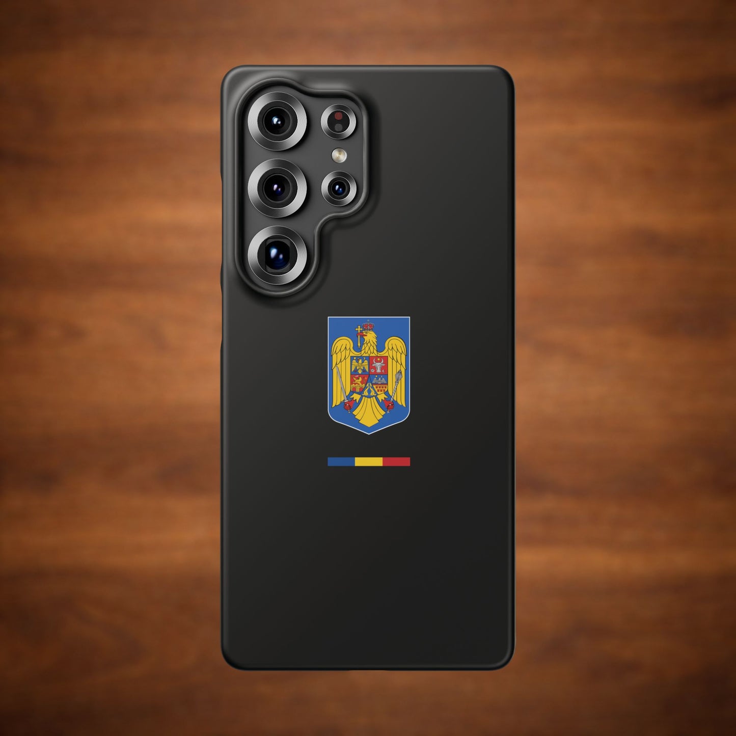 Husă cu stema României (color) și tricolor