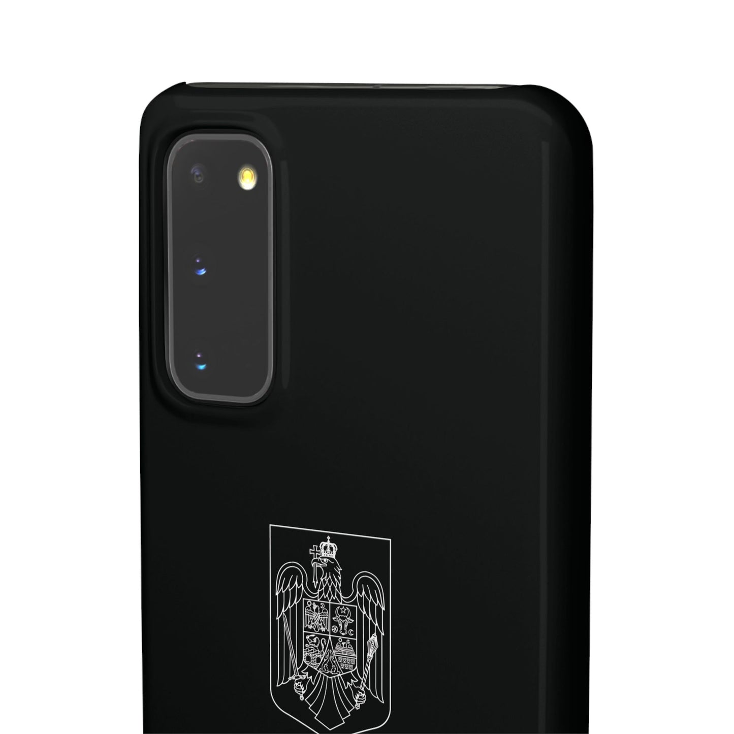 Husă cu stema României alb-negru si tricolor