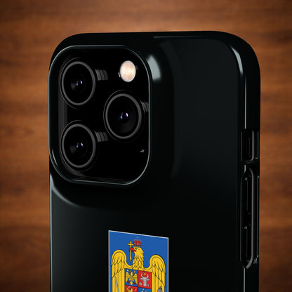 Husă cu stema României (color) și tricolor