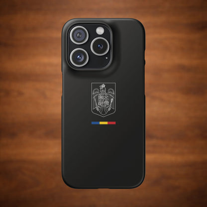 Husă cu stema României alb-negru si tricolor