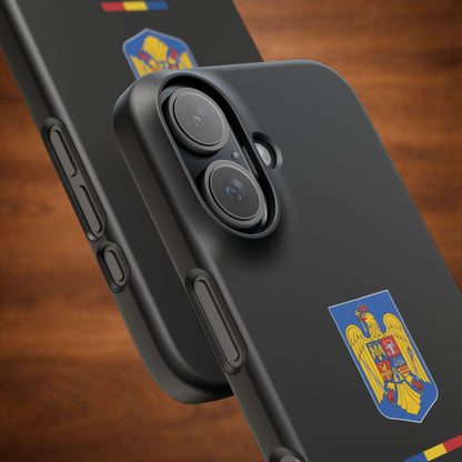 Husă cu stema României (color) și tricolor