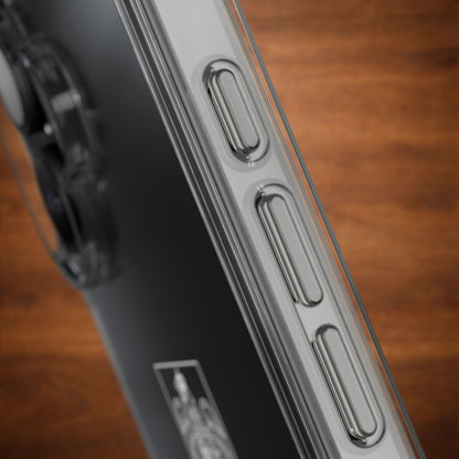 Carcasa transparenta cu stema României (contur alb)