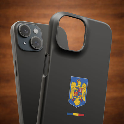 Husă cu stema României (color) și tricolor