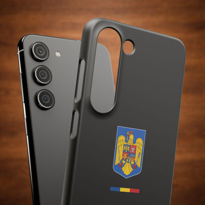 Husă cu stema României (color) și tricolor