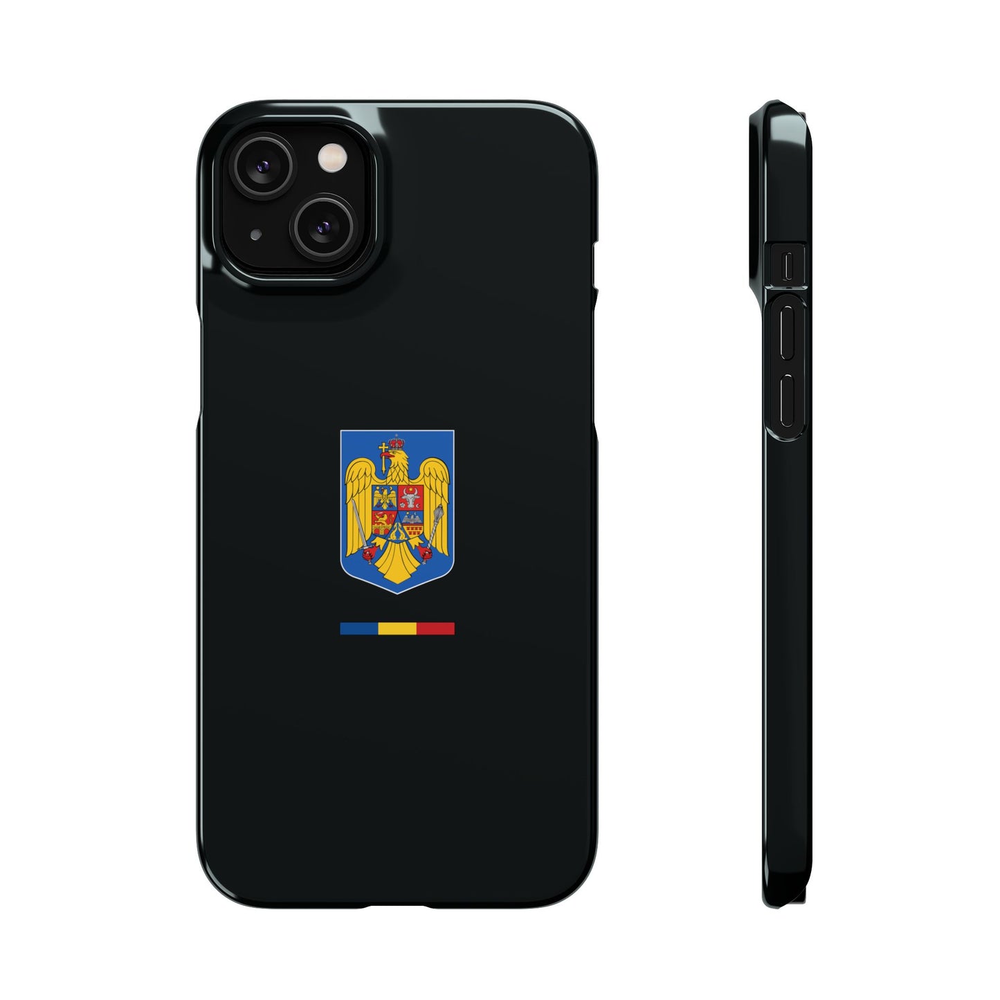 Husă cu stema României (color) și tricolor