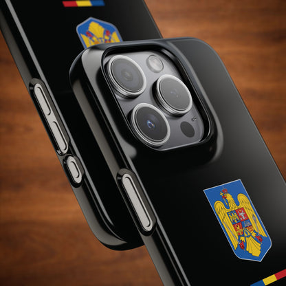 Husă cu stema României (color) și tricolor