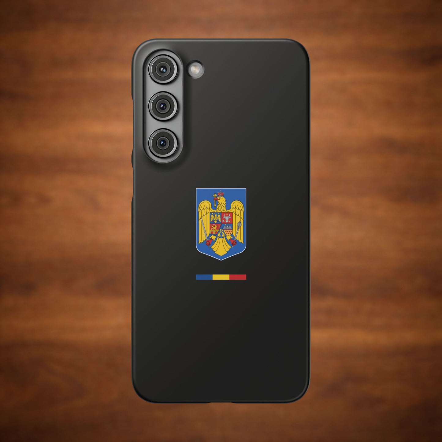 Husă cu stema României (color) și tricolor