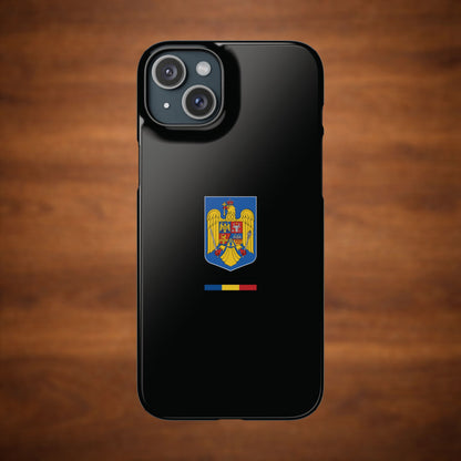 Husă cu stema României (color) și tricolor