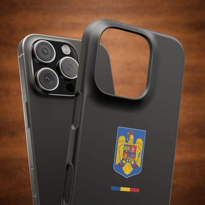 Husă cu stema României (color) și tricolor