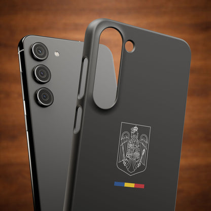 Husă cu stema României alb-negru si tricolor