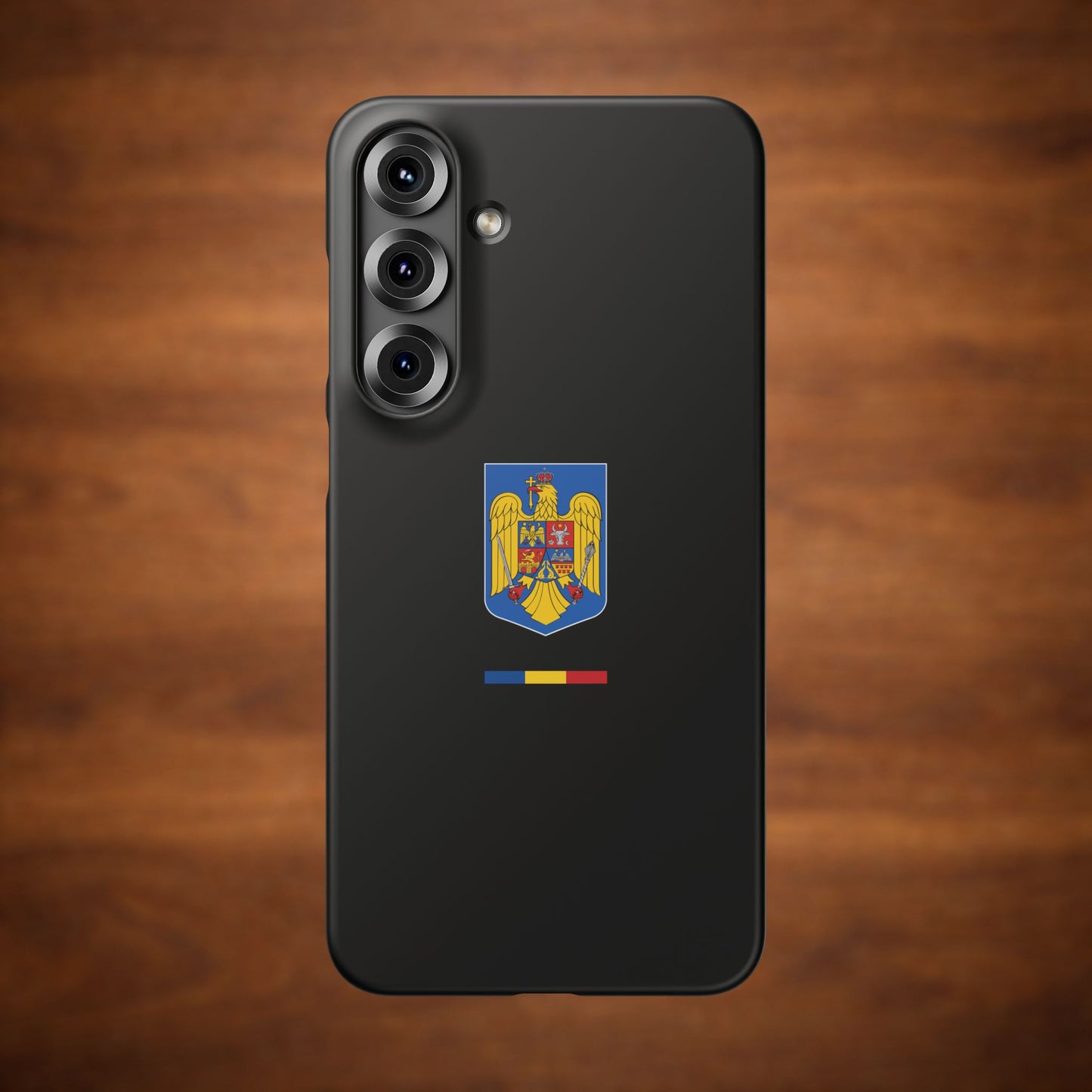 Husă cu stema României (color) și tricolor