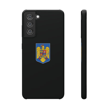 Husă rigidă neagră - Stema României color