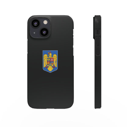 Husă rigidă neagră - Stema României color