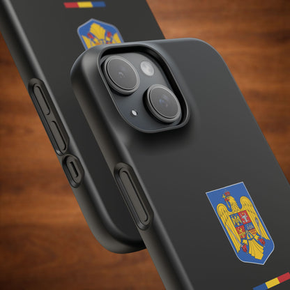 Husă cu stema României (color) și tricolor