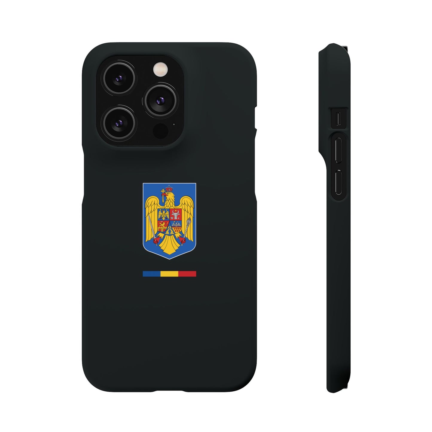 Husă cu stema României (color) și tricolor