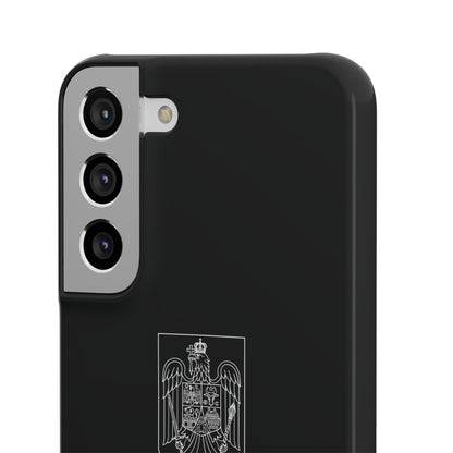 Husă cu stema României alb-negru si tricolor