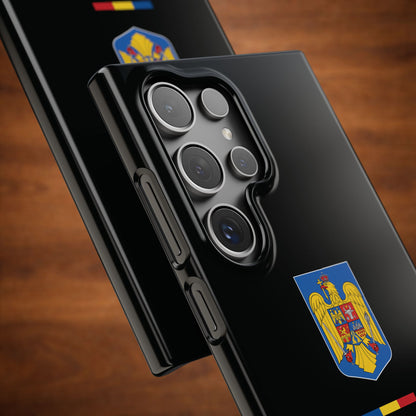 Husă cu stema României (color) și tricolor