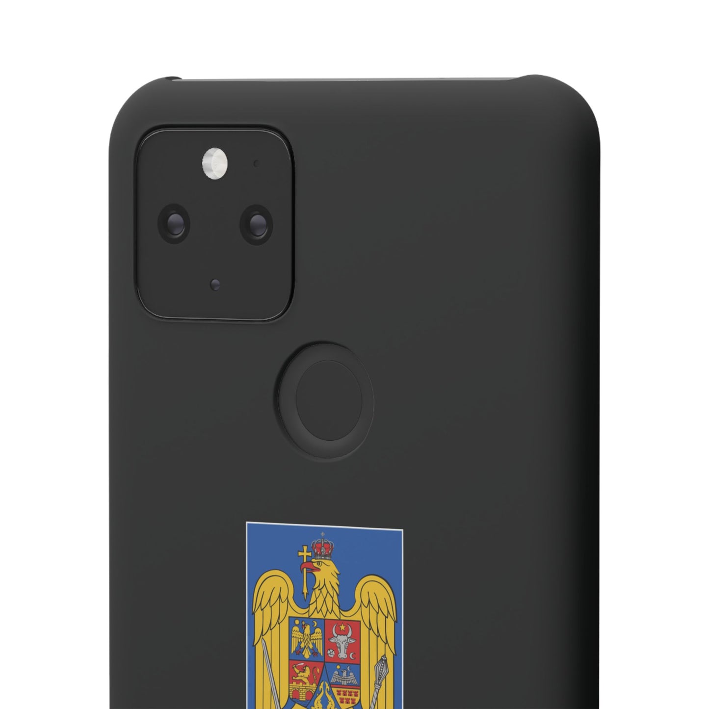 Husă rigidă neagră - Stema României color