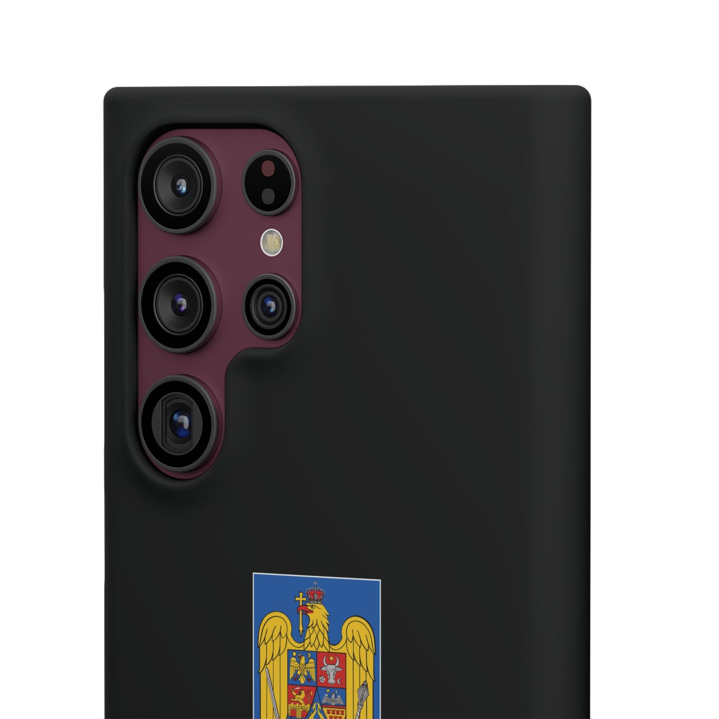 Husă cu stema României (color) și tricolor