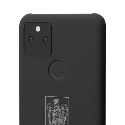 Husă neagră cu stema României (contru alb)